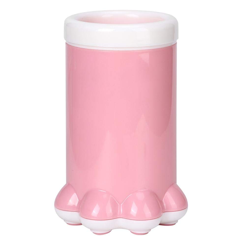 Pet Paw Cleaner Cup - Silicone Dog & Cat Foot Washing Tool for Dirty Paws - Easy Grooming Accessories for Bath Time (Pink) - Perfect for Indoor/Outdoor Pets After Walks or Playtime