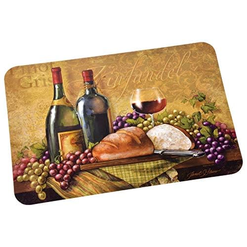 Elegant Wine-Themed Plastic Placemats Set of 4 - Waterproof & Durable Table Mats for Dining, Parties, and Home Decor