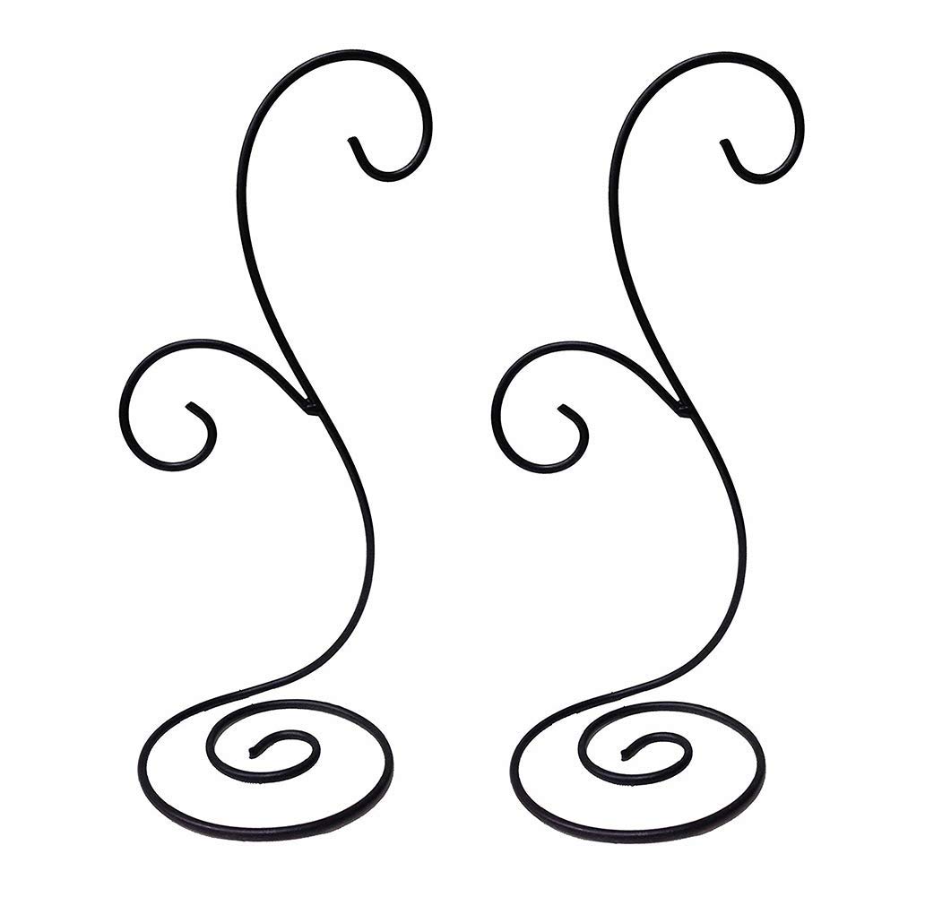 2-Pack Black Lantern Hook, Air Plant Stand & Flower Pot Holder - Perfect for Indoor/Outdoor Decor, Hanging Plants, and Wall Organization