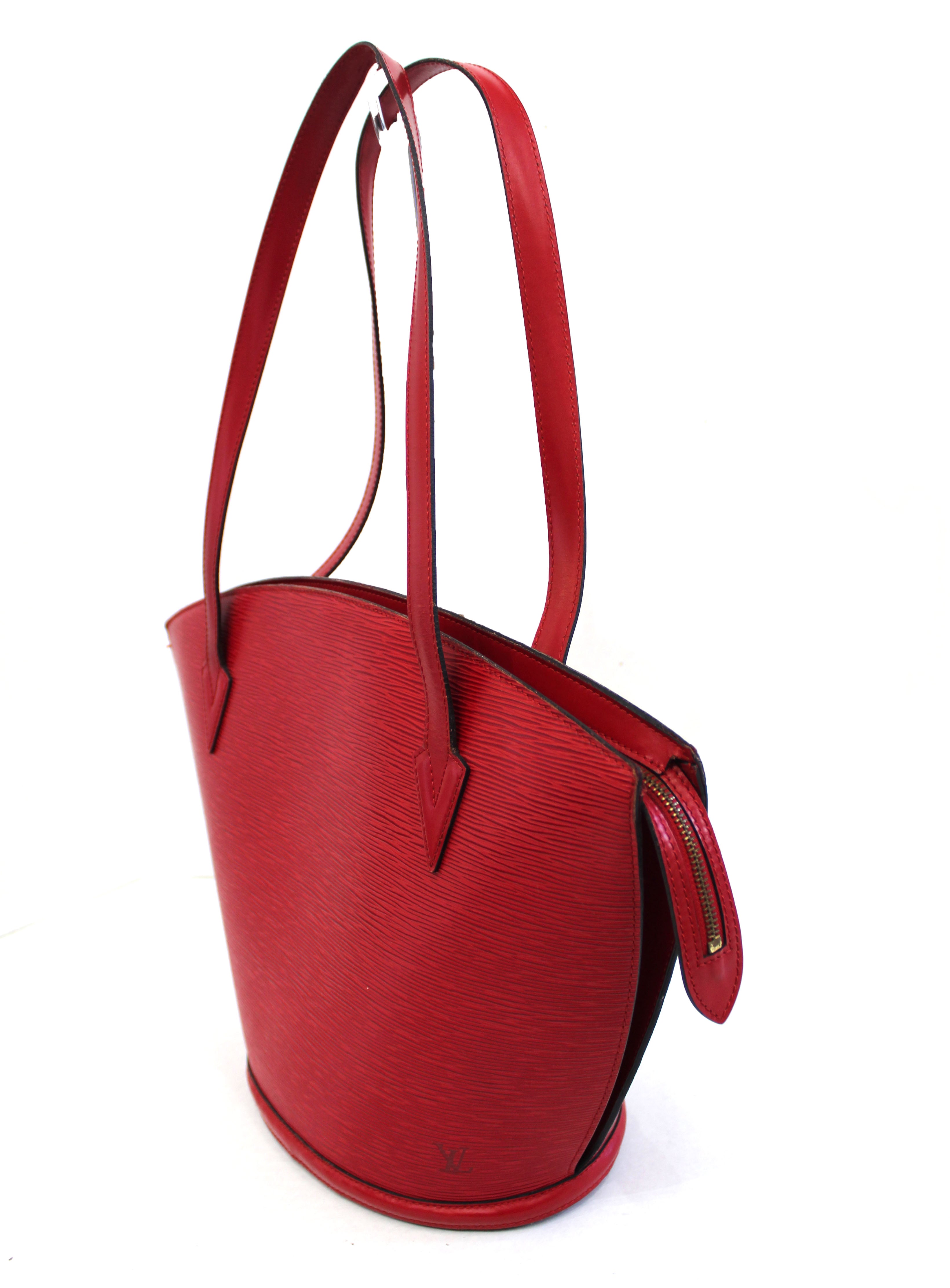Authentic Louis Vuitton St Jacques Red GM Shoulder Bag for Women | Luxury Designer Handbag | Perfect for Work, Travel & Evening Events