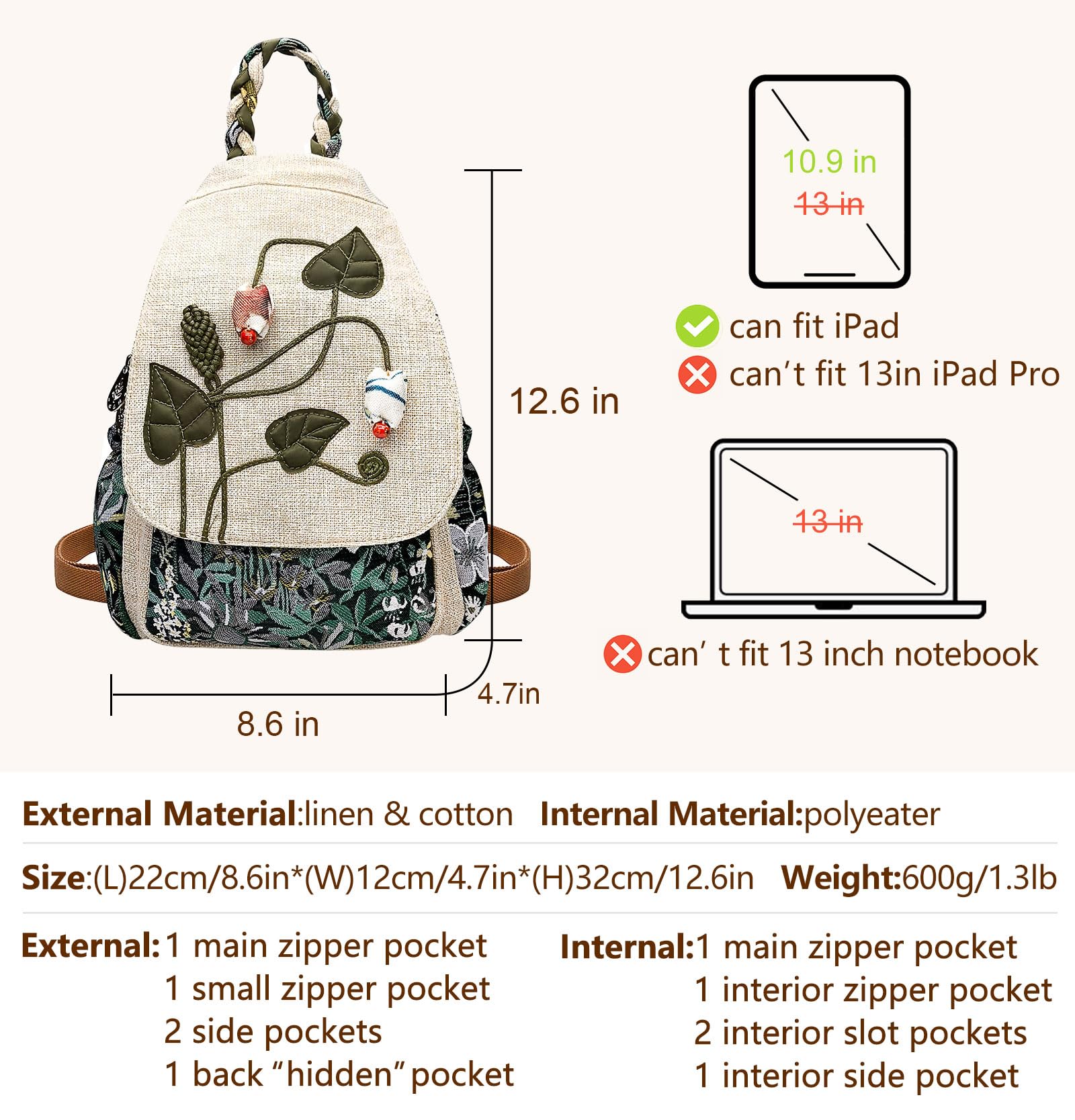 Stylish Cotton Small Backpack Purse - Hand Knitted Mini Chest Bag for Women | Perfect for Travel, Shopping & Everyday Use