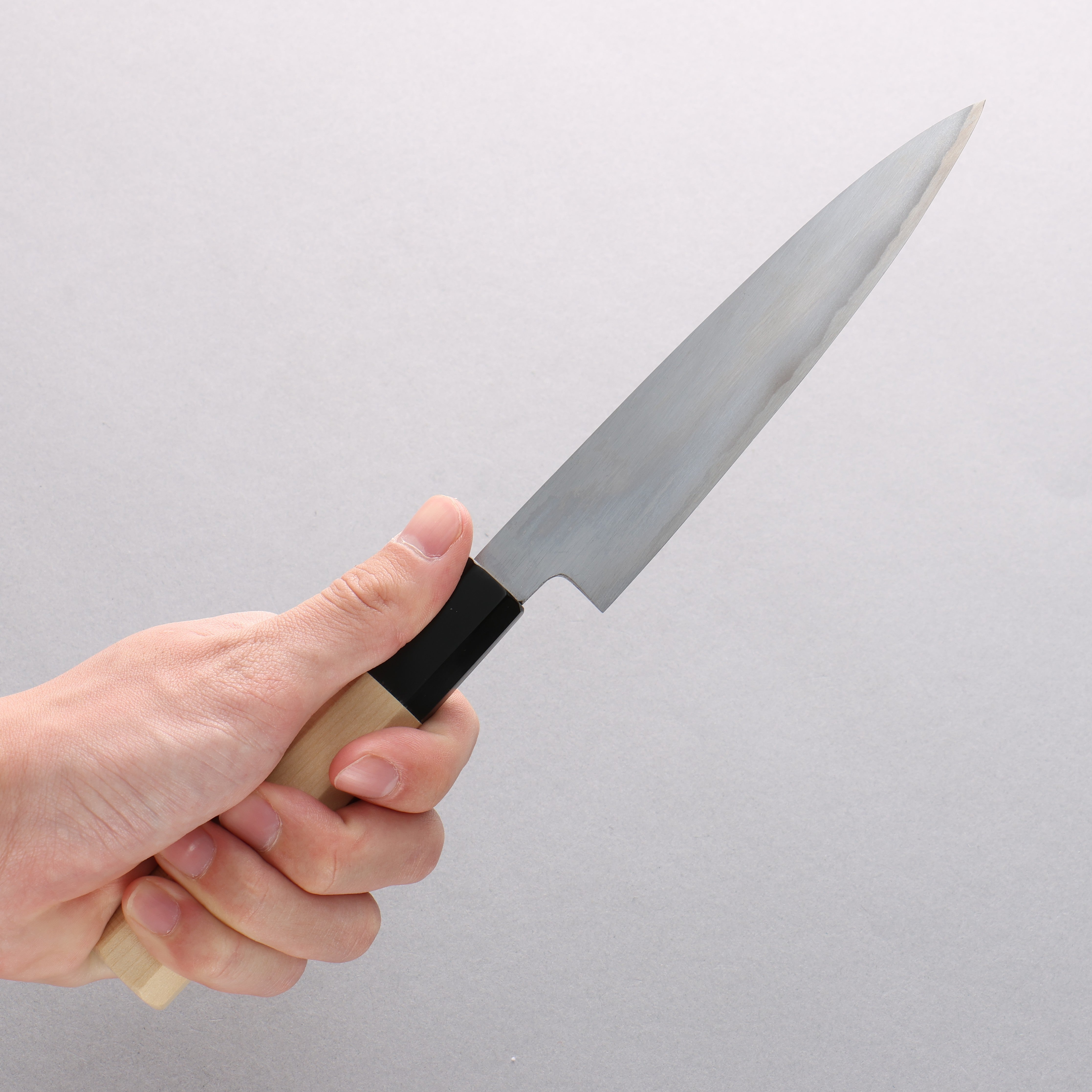 Minamoto Akitada 150mm Blue Steel Petty Utility Knife with Magnolia Handle - Perfect for Slicing, Peeling & Precision Kitchen Tasks