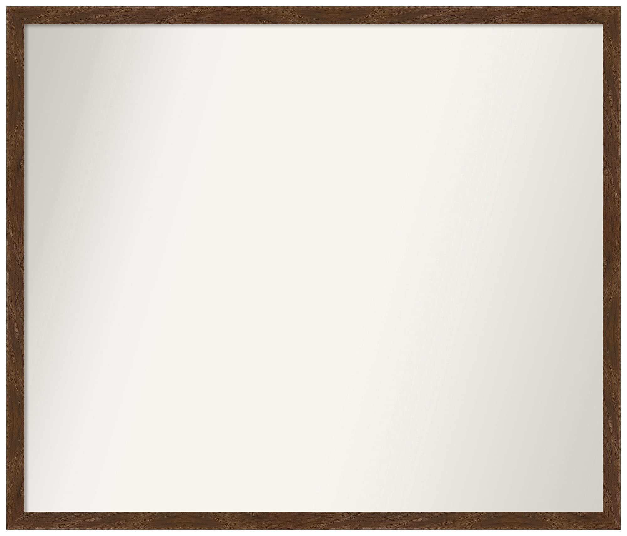**Amanti Art Non-Beveled Custom Wall Mirror - 23 x 27 Inches, Carlisle Brown Narrow Frame - Bathroom, Living Room, Bedroom Decor - Various Sizes Available**