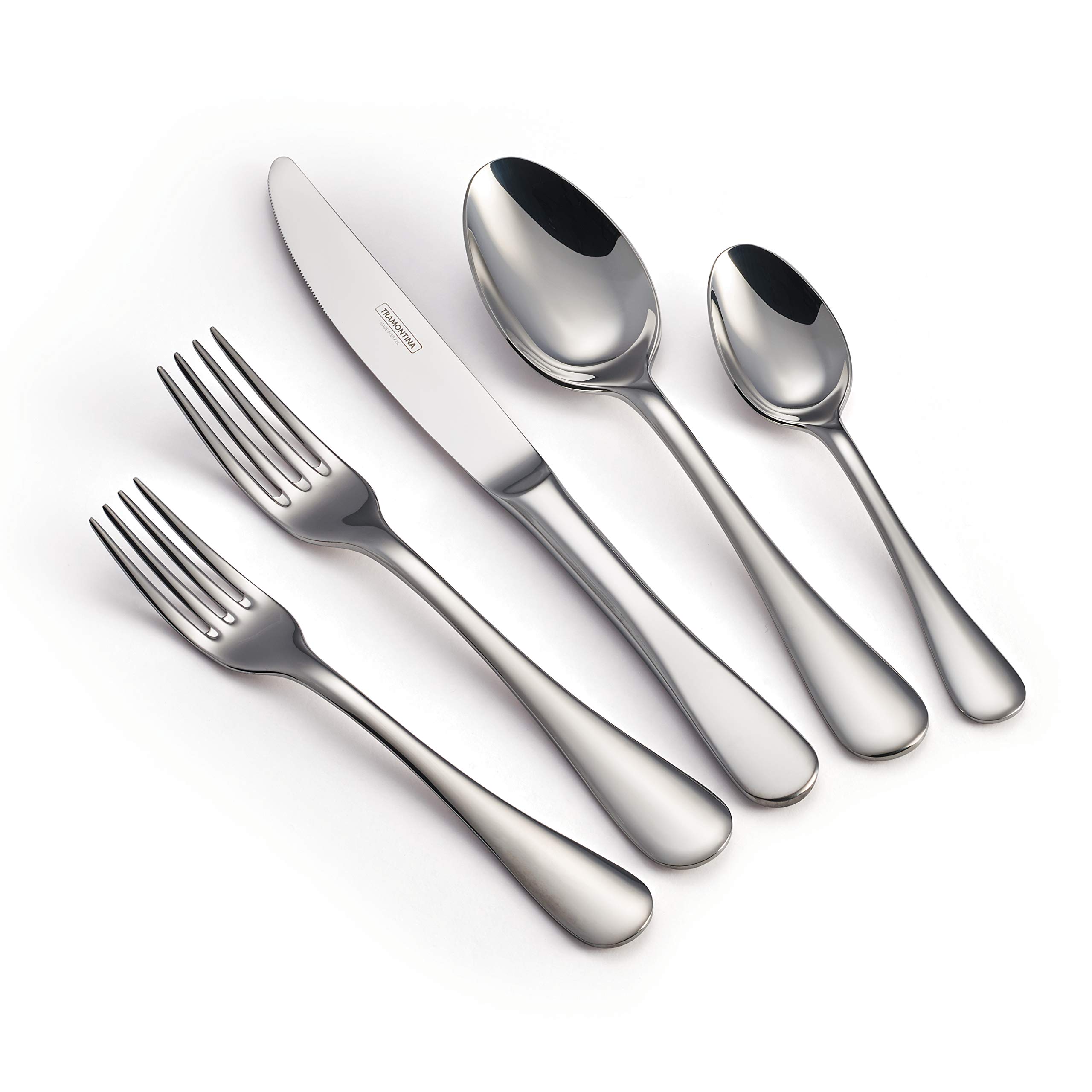 Tramontina 45-Piece Stainless Steel Silverware Set - Classic Flatware for 8, Includes Knives, Forks & Spoons - Perfect for Dining, Entertaining & Everyday Use
