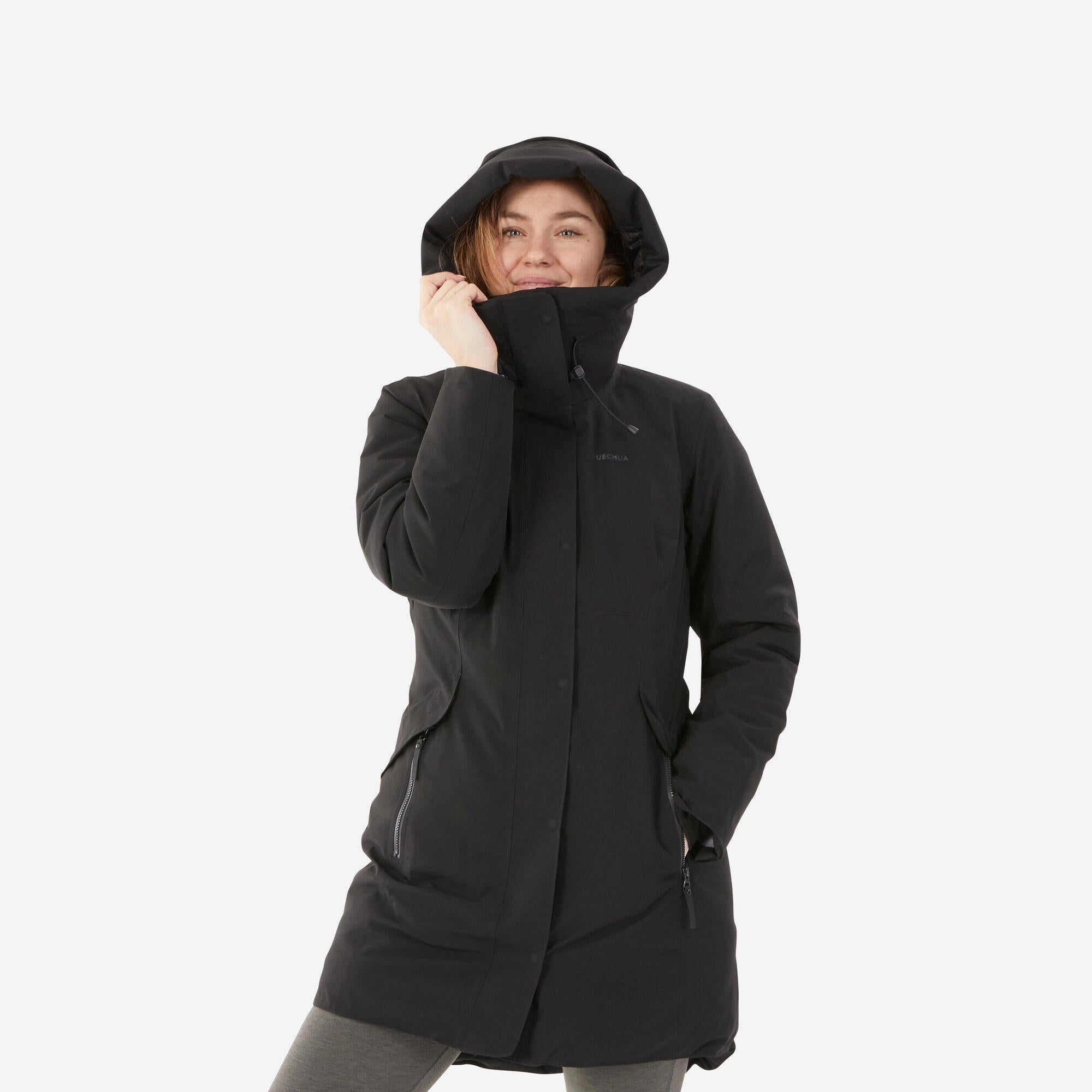 Quechua Women's SH500 Waterproof Winter Parka Jacket - Insulated Cold Weather Coat for Snow, Skiing & Outdoor Activities