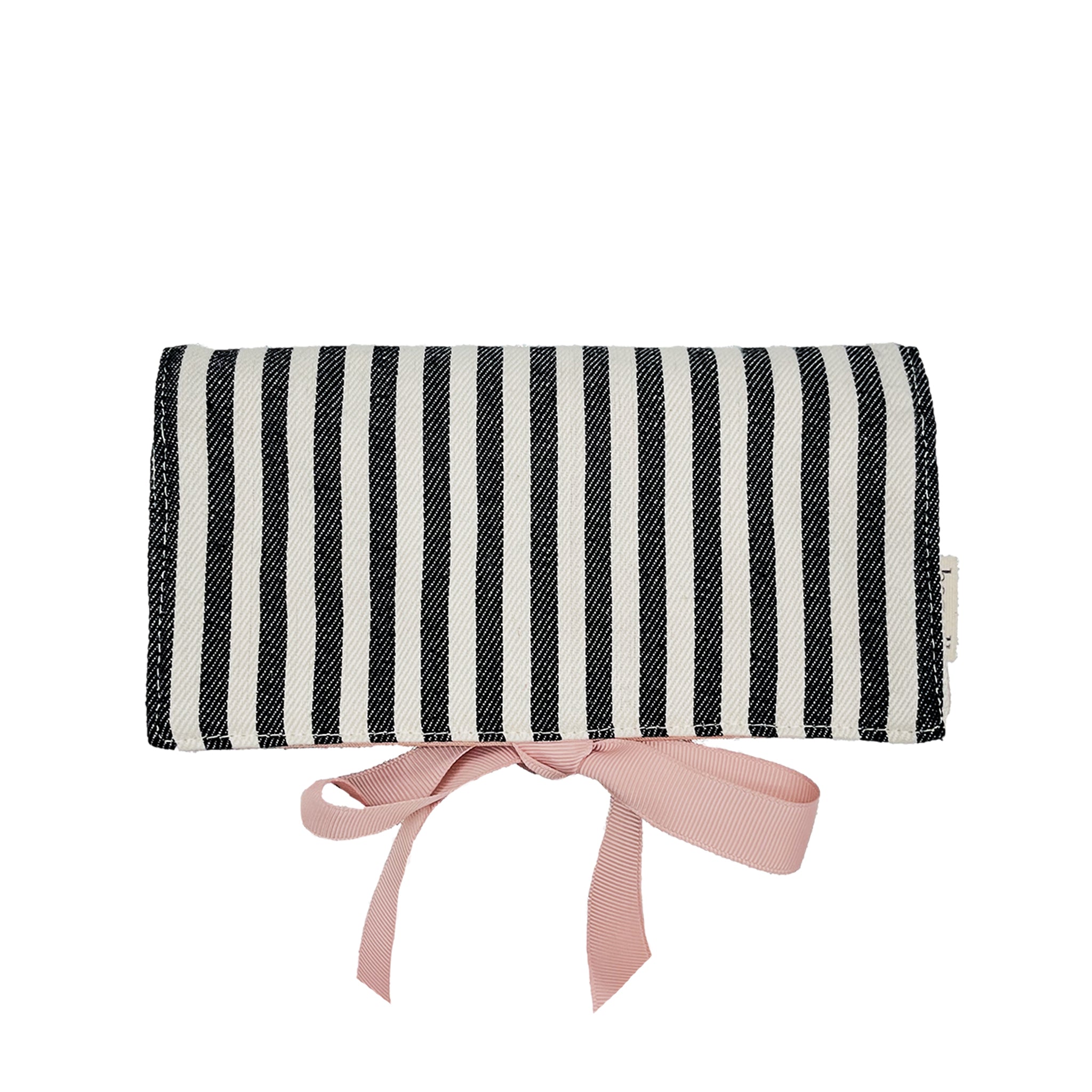 Luxury Jewelry Organizer Roll - Medium Size Striped Design for Travel & Storage | Perfect for Necklaces, Bracelets & Earrings