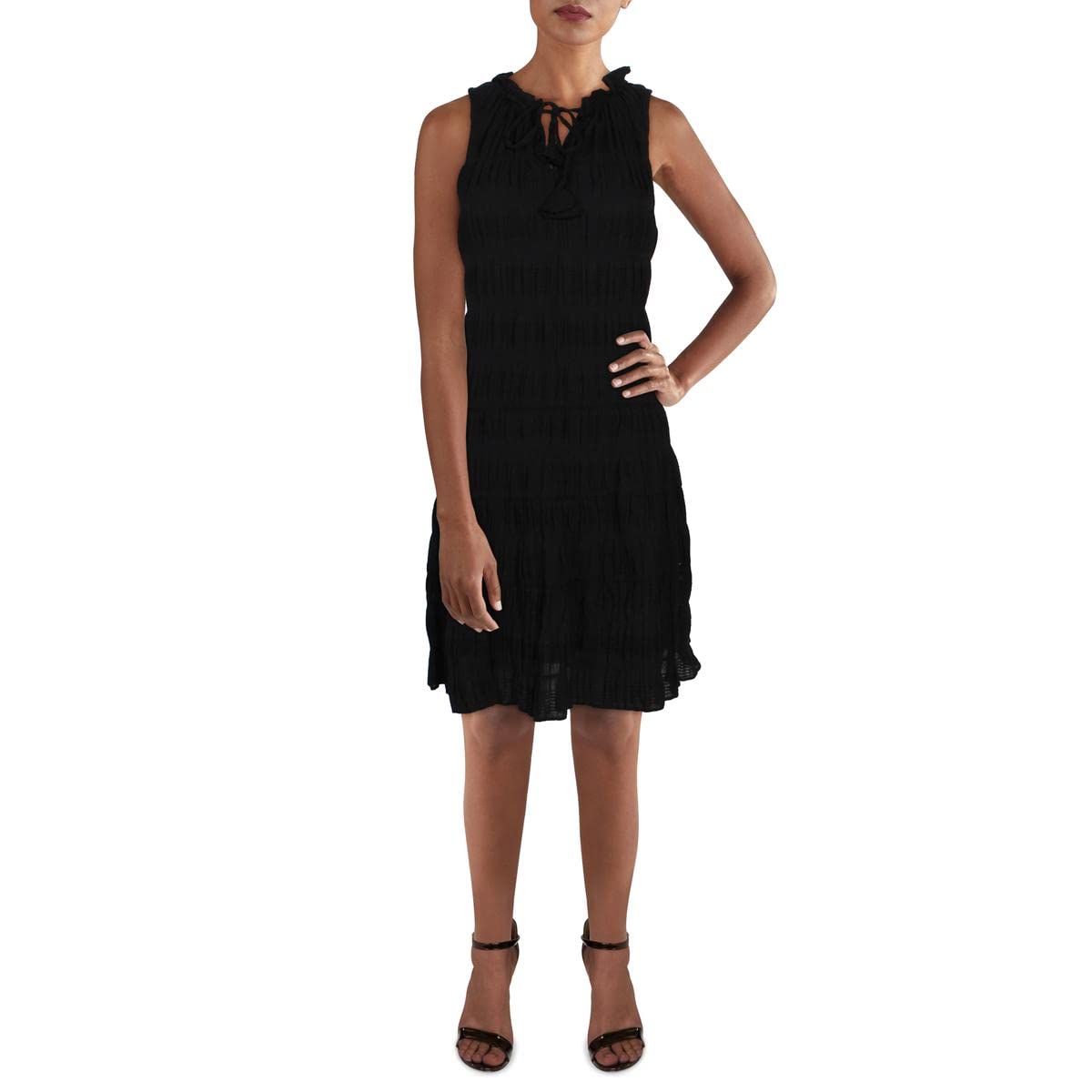 MAXSTUDIO Women's Cotton Tiered Short Dress - Casual Summer Mini Dress for Beach, Vacation & Everyday Wear