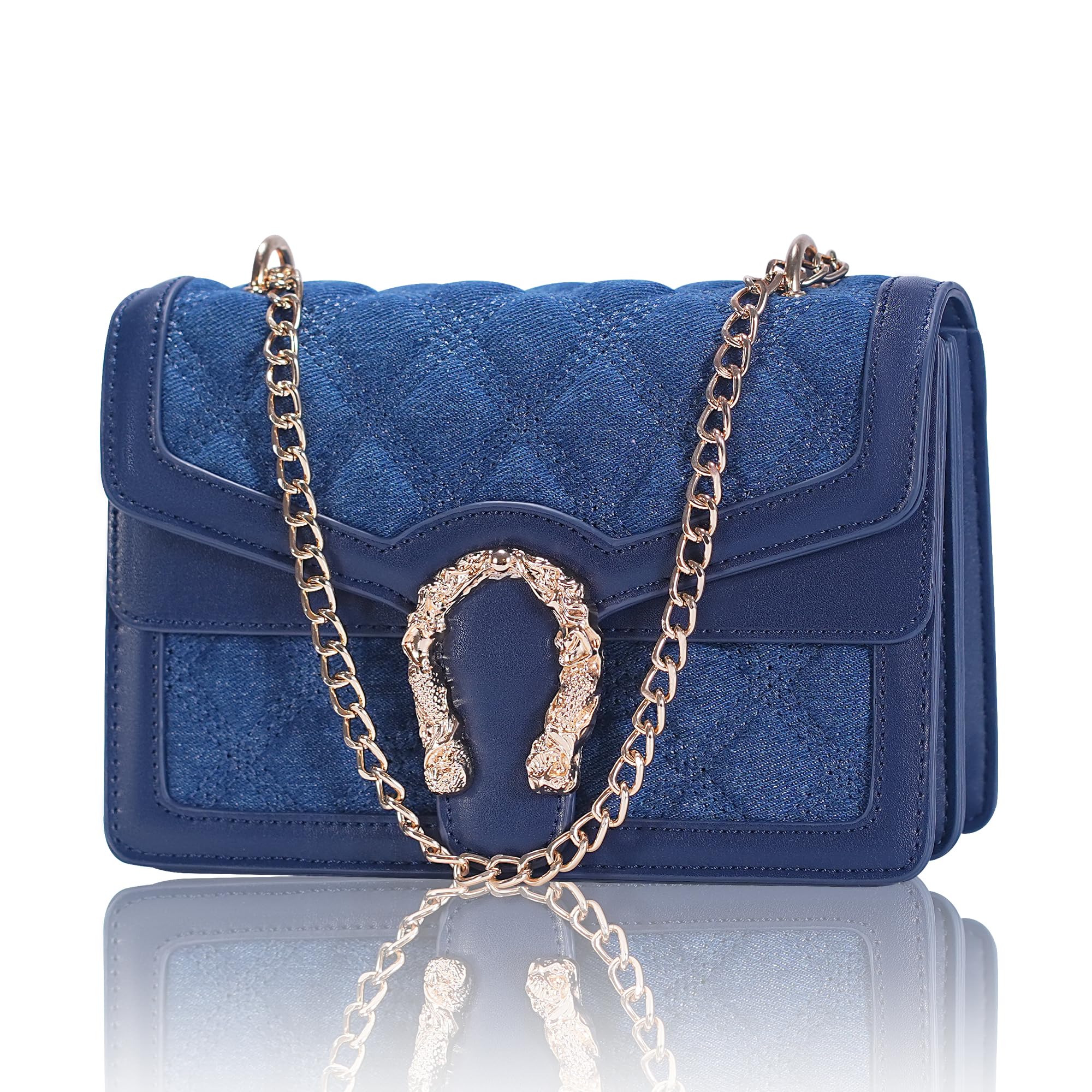 Aiqudou Women's Crossbody Bag & Satchel Purse - Luxury PU Leather Handbag with Snake Print & Chain Strap | Perfect for Work, Travel, and Evening Out