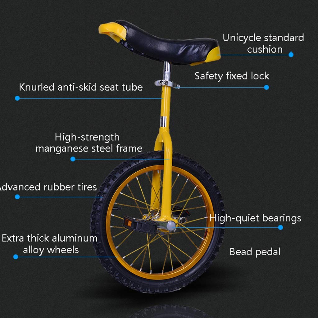 **TXC 18 Inch Single Wheel Unicycle - Manganese Steel Frame, Ergonomic Seat & Aluminum Alloy Lock - Balance Bike for Beginners, Kids, Women & Men - Perfect for Commuting, Fitness & Outdoor Fun**