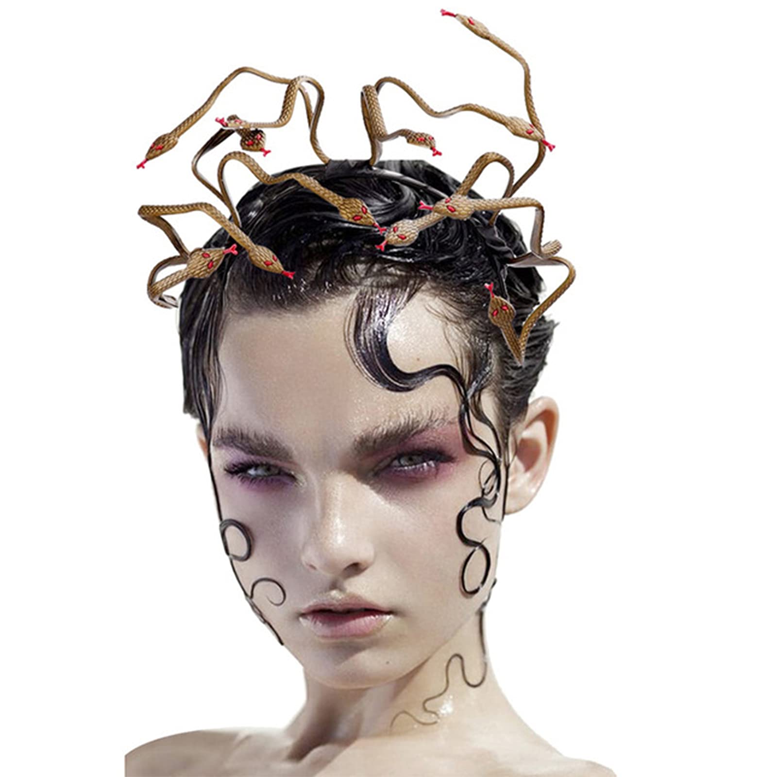 Scary Halloween Snake Headband - Women & Girls Cosplay Hair Accessory for Carnival, Masquerade & Halloween Party | Perfect for Costume Dress Up, Themed Events & Spooky Photo Shoots