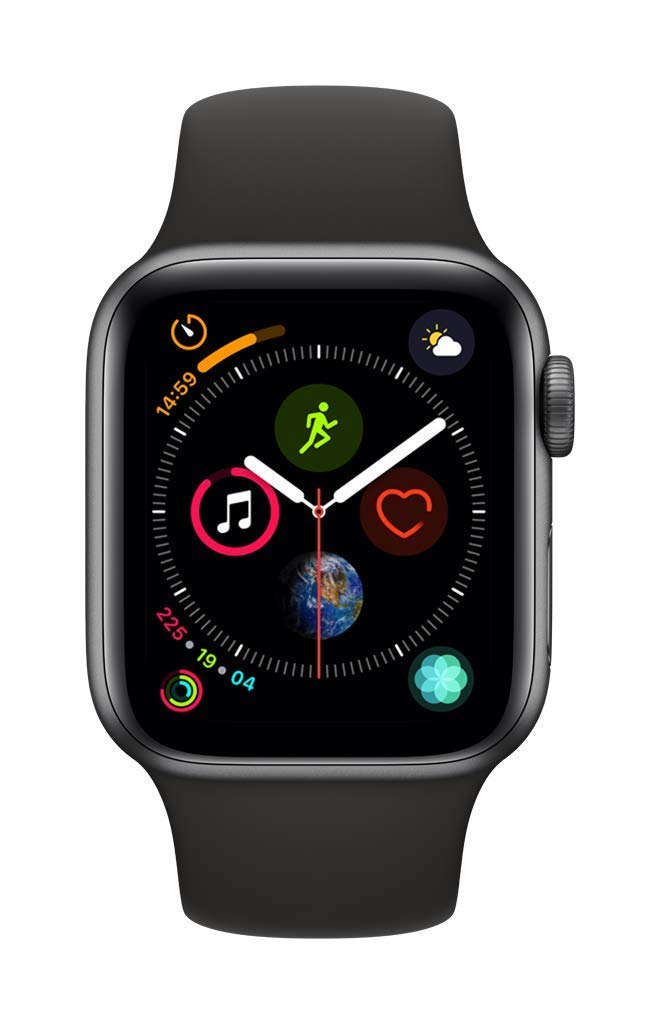 Refurbished Apple Watch Series 4 GPS 40mm - Space Gray Aluminum Case with Black Sport Band | Fitness Tracking & Smart Notifications for Active Lifestyles