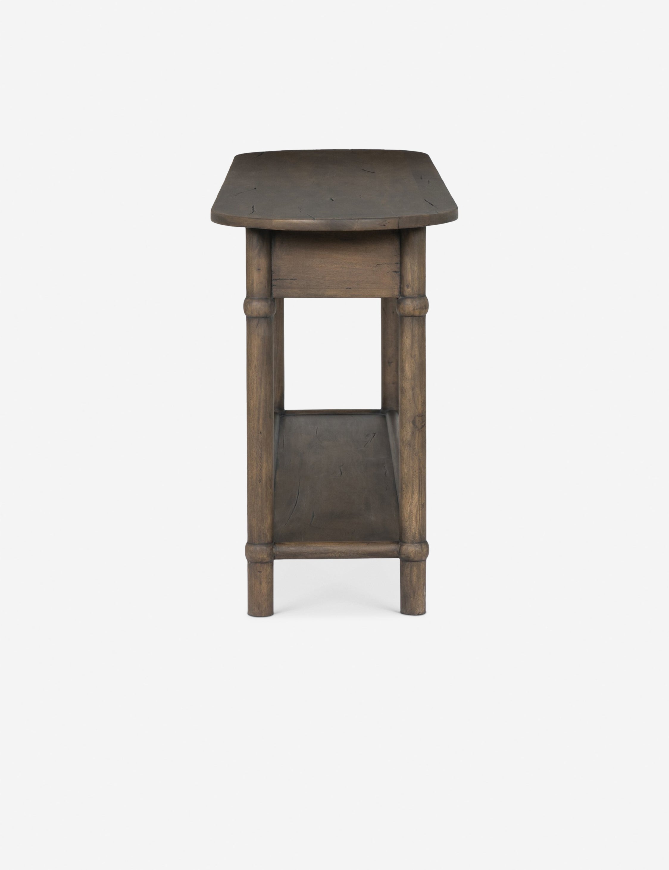Charnes Console Table by Amber Lewis x Four Hands - Modern Entryway Table for Hallway, Living Room & Foyer Decor - Stylish Wooden Sofa Table with Storage Shelf