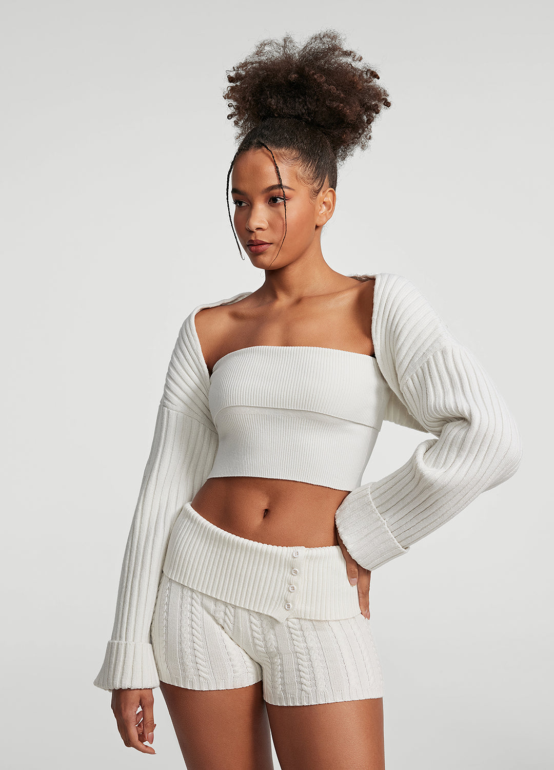 Elegant Ribbed Knit Shrug for Women - Cozy & Stylish Cardigan for Fall & Winter - Perfect for Layering, Office Wear & Casual Outfits