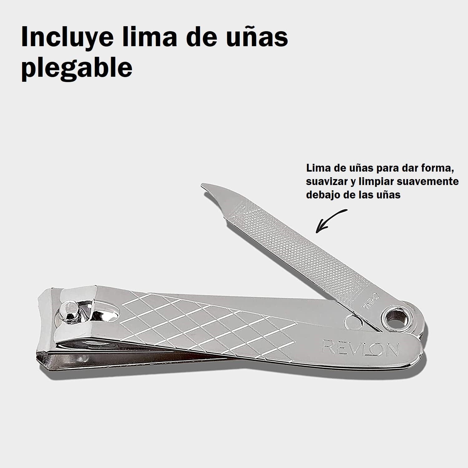 Revlon Deluxe Metal Nail Clipper - 1 Piece | Professional Nail Care for Home & Travel | Precision Grooming Tool for Strong & Healthy Nails