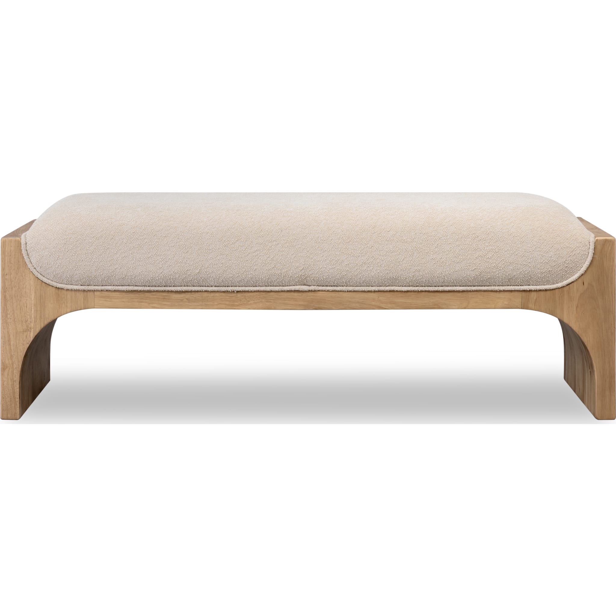 Brentwood Wooden Bench with Backrest - Rustic Bathroom & Bedroom Seating Furniture for Home Decor, Comfortable and Durable