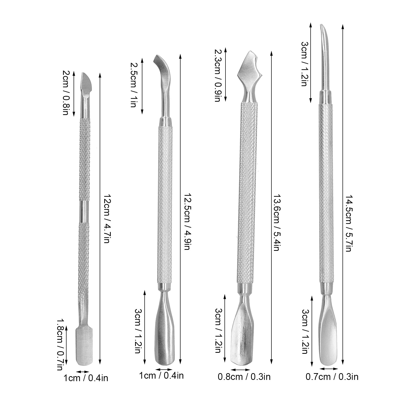 Professional Nail Pusher & Cuticle Pusher - Compact Size for Manicures, Pedicures & Nail Care - Perfect for Home, Salon & Travel Use
