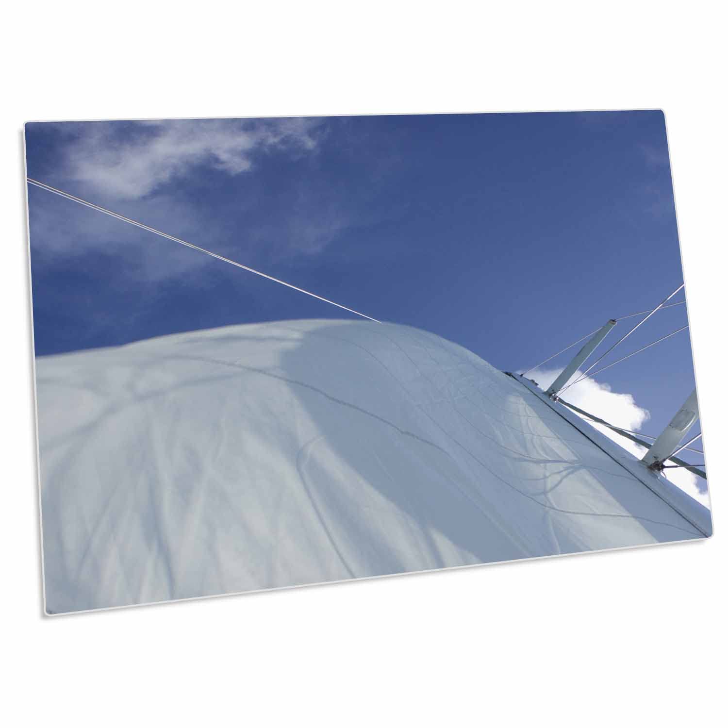 3D Printed Sailboat Against Sky Design - Non-Slip Desk Pad & Place Mats Set (dpd-335493-1) for Dining Table, Office Desk, and Home Decor