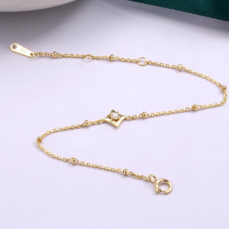 Elegant Diamond Bead Chain Bracelet for Women - Perfect for Parties, Weddings & Everyday Wear