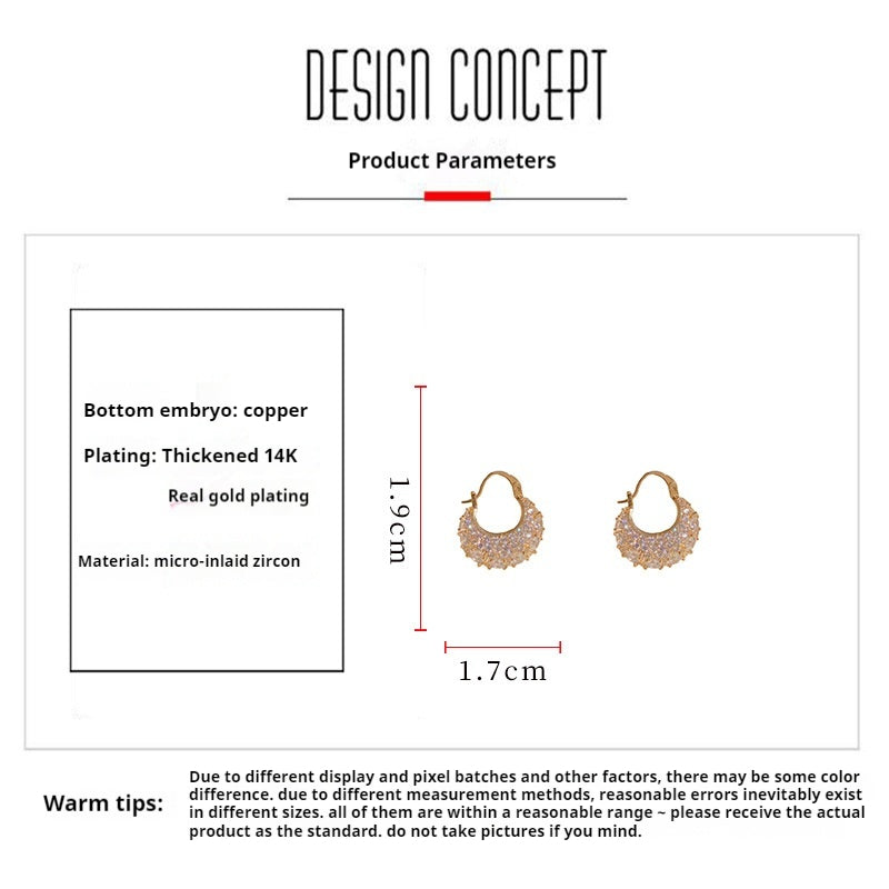 Micro Encrusted Zircon Bag Earrings - Elegant & Dainty Jewelry for Women | Perfect for Parties, Weddings & Special Occasions