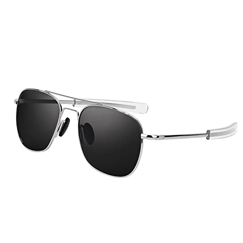 Silver Frame Black Lens