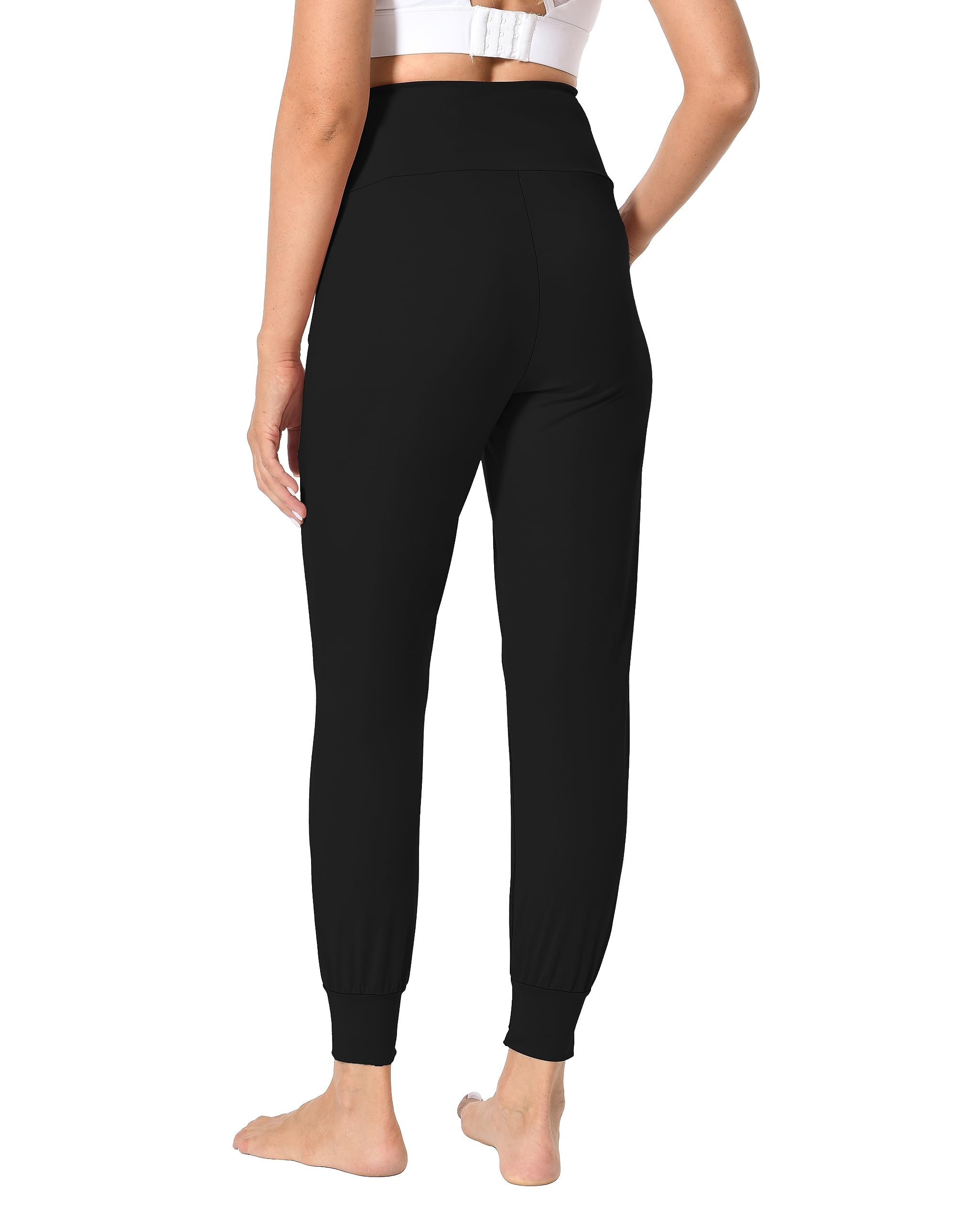 Foucome Women's Maternity Pants - Stretchy Jogger Sweatpants for Pregnancy, Comfy Casual Workout & Lounge Pants with Pockets - Perfect for Yoga, Running Errands and Relaxing at Home