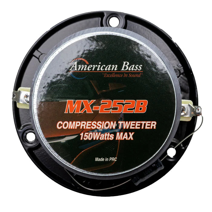 American Bass MX 252T Super Tweeter - 125 Watts RMS High Power Car Audio Speaker for Crystal Clear Sound | Perfect for Car Stereo Upgrades & Custom Audio Systems