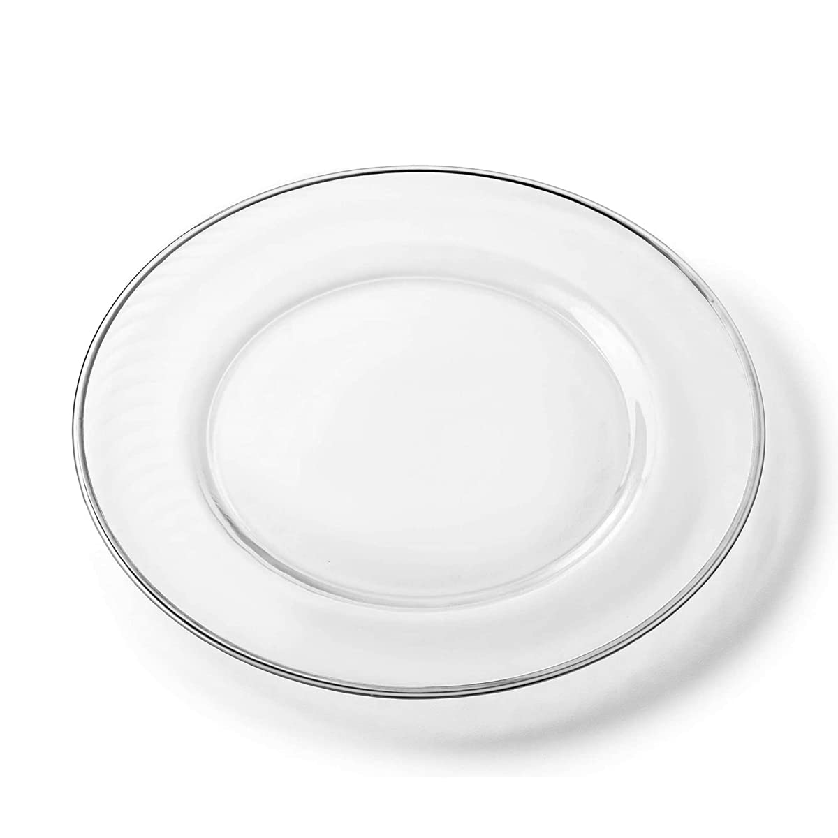 12-Piece Silver Red Pomegranate GILT 13-Inch Charger Plate Set - Elegant Dinnerware for Holiday Parties, Weddings & Formal Dining