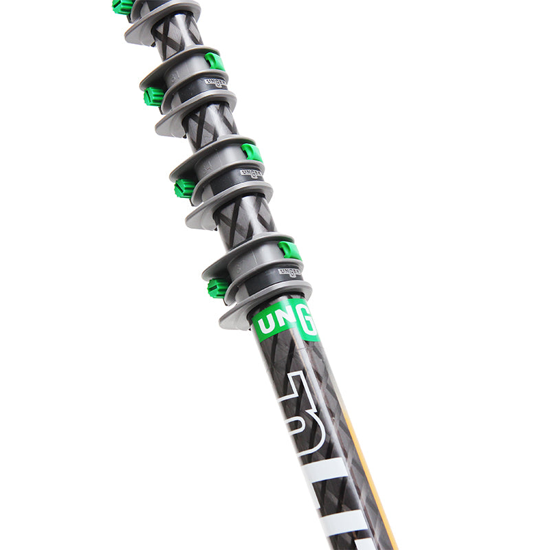 Unger Gen2 nLITE® Carbon 24K Complete Window Cleaning Kit - Professional Squeegee with Carbon Fiber Pole for High-Rise Buildings & Hard-to-Reach Windows - Perfect for Commercial & Residential Use