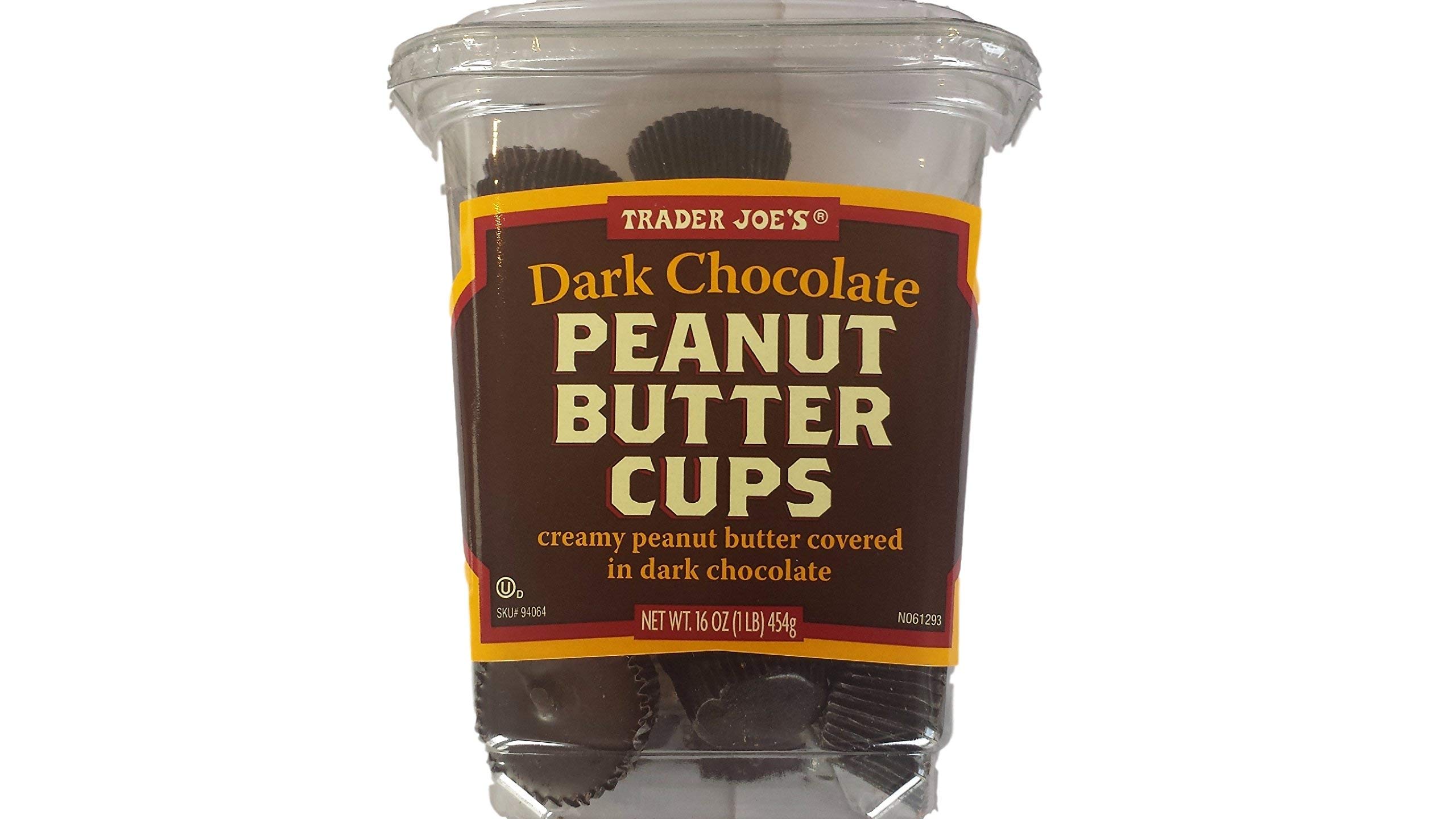 Trader Joe's Dark Chocolate Peanut Butter Cups 16 oz (Pack of 4) - Premium Chocolate Candy Snacks for Gifts, Parties & Dessert Lovers