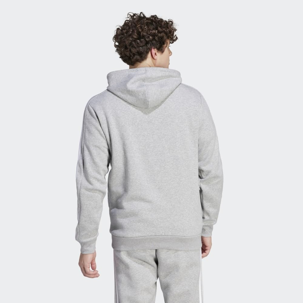 adidas Men's Essentials Fleece 3-Stripes Hoodie - Soft Warm Pullover Sweatshirt for Casual Wear, Gym & Outdoor Activities
