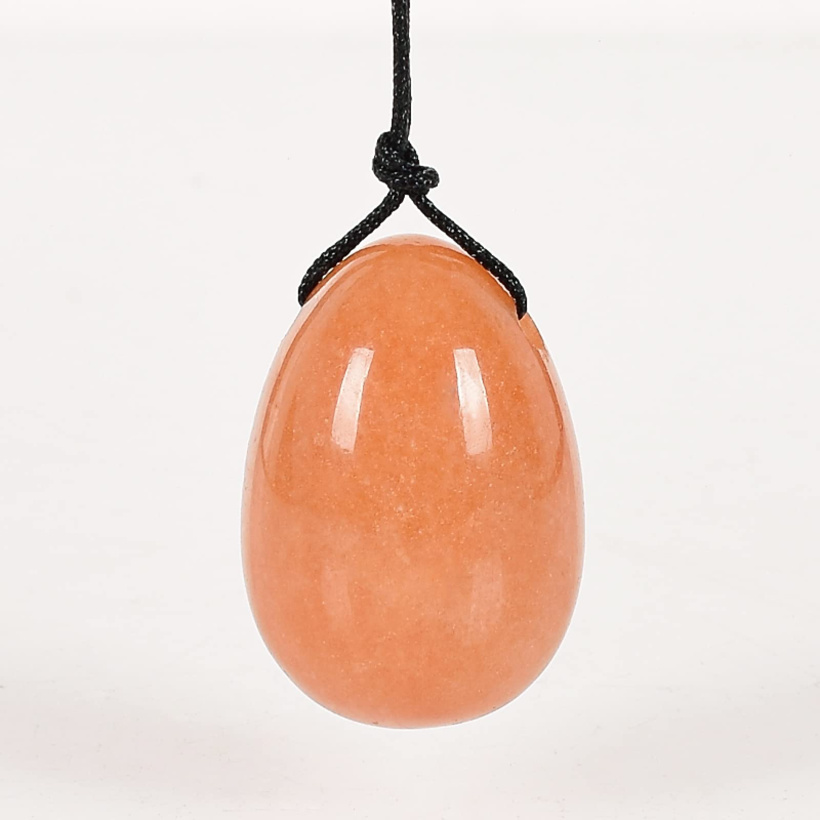 30X20mm Natural Red Jade Yoni Egg - Crystal Sphere for Pelvic Floor Exercise & Vaginal Tightening - Drilled for Easy Use - Perfect for Women's Wellness, Yoga & Kegel Workouts