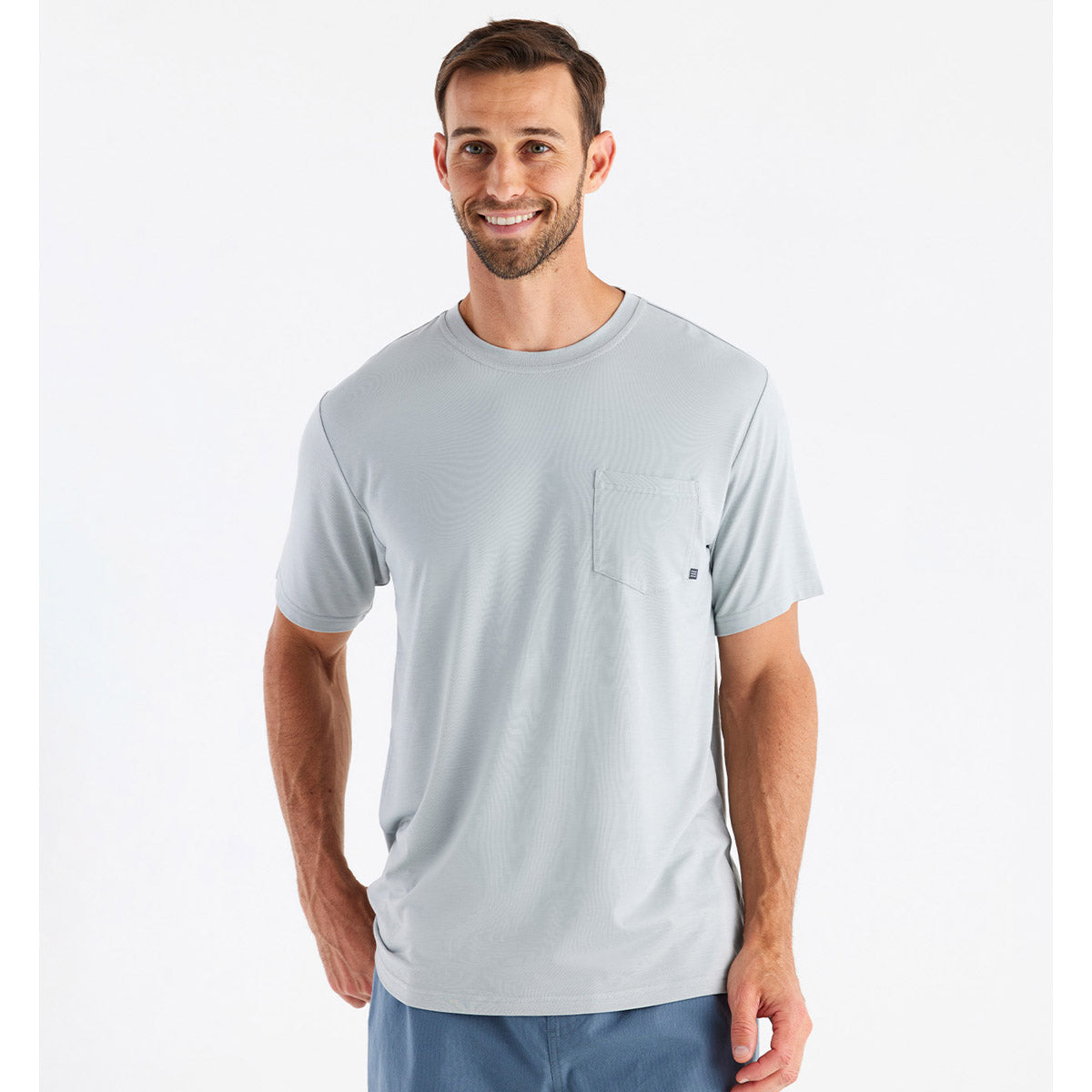 Breathable Men's Bamboo Flex Pocket T-Shirt - Soft Eco-Friendly Casual Tee for Everyday Wear, Gym & Outdoor Activities