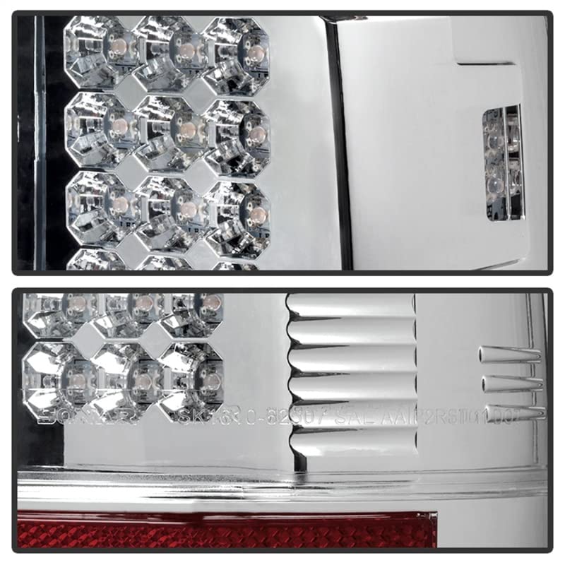 Spyder Auto 5003904 LED Tail Lights Chrome/Clear - High-Performance Brake Lights for Cars, Trucks & SUVs