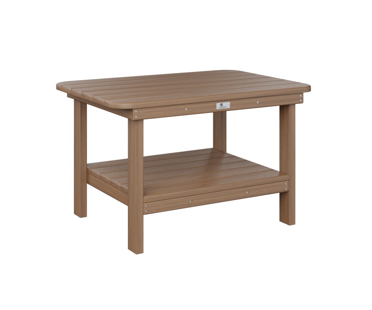 Berlin Gardens Rectangle Coffee Table - Modern Outdoor Patio Furniture for Garden, Deck, Poolside & Living Room Use