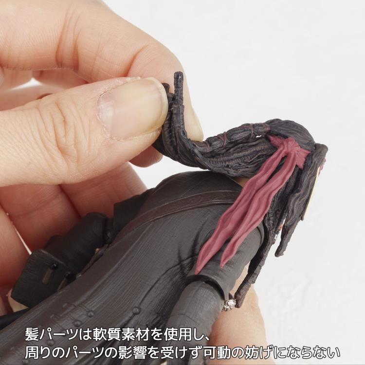Amazing Yamaguchi Revoltech Action Figure - Pirates of the Caribbean Jack Sparrow (2023 Release) NR006 - Highly Poseable Collectible for Display & Photography