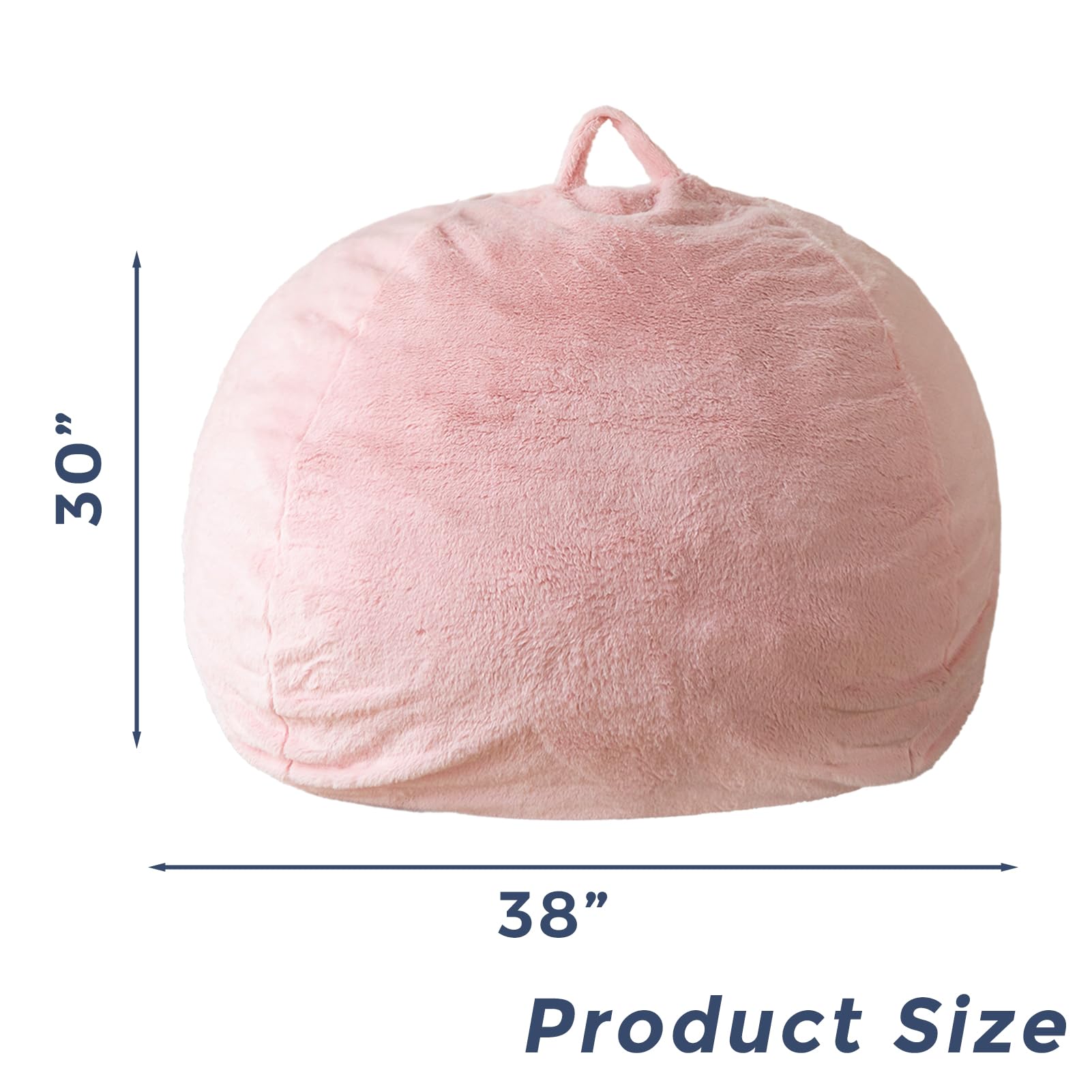 MAXYOYO 3ft Ultra Soft Fur Bean Bag Chair for Adults - Shaggy Pink Lazy Sofa for Living Room, Bedroom & Lounge | Perfect for Relaxing, Gaming & Movie Nights