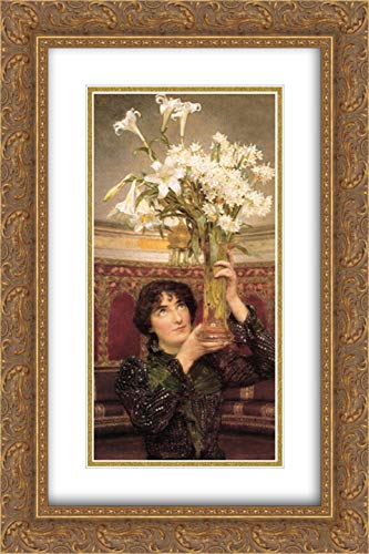 16x24 Gold Ornate Framed Flag of Truce Museum Art Print by Sir Lawrence Alma Tadema - Double Matted Victorian Wall Decor for Living Room, Office & Gallery Display