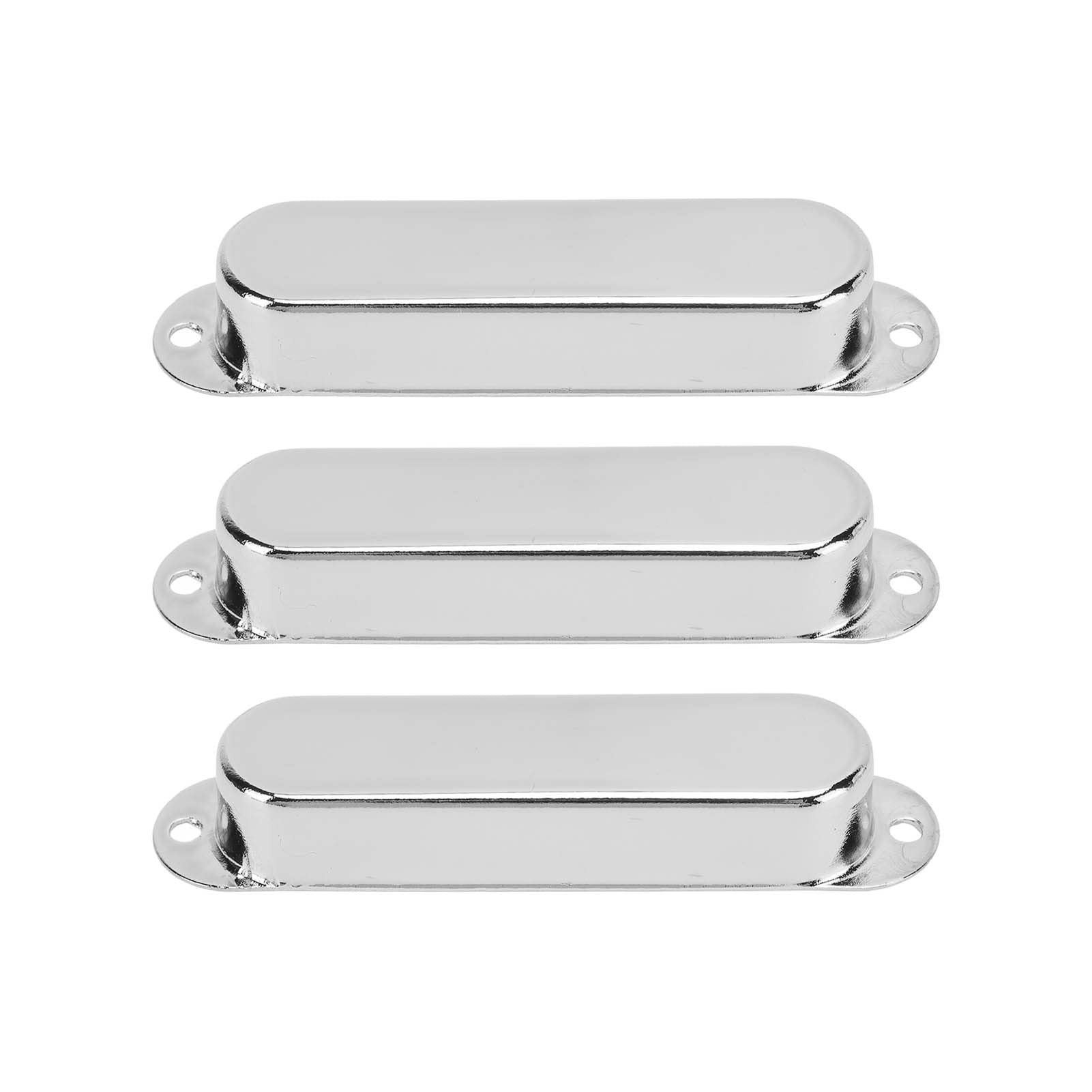 3Pcs Silver Copper Electric Guitar Single Coil Pickup Covers - Durable Metal Guitar Accessories for Enhanced Tone & Protection - Perfect for Fender Stratocaster, Telecaster & DIY Guitar Upgrades