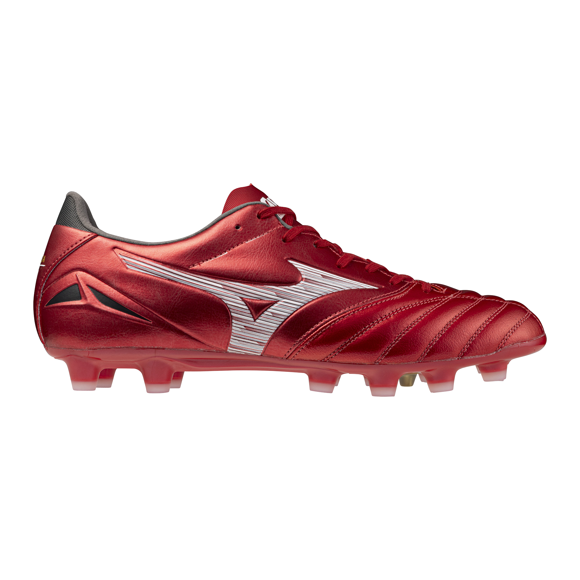 Mizuno Morelia Neo IV Pro FG Soccer Cleats for Men - Lightweight Football Shoes for Speed & Control (Red/White/Black) - Perfect for Competitive Matches & Training Sessions