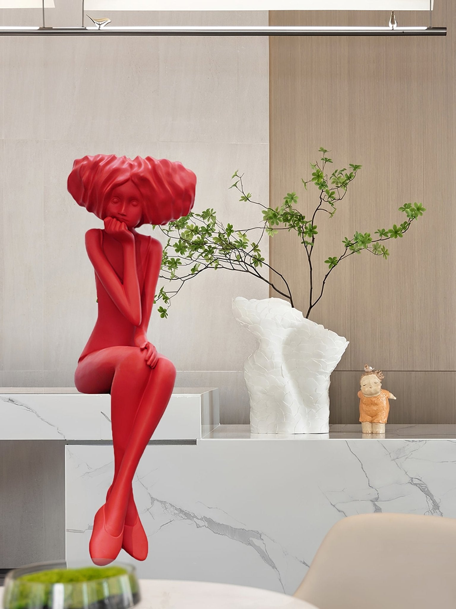 Zen Girl Meditation Statue - Handcrafted Yoga Sculpture for Home Decor, Office Desk & Garden Serenity