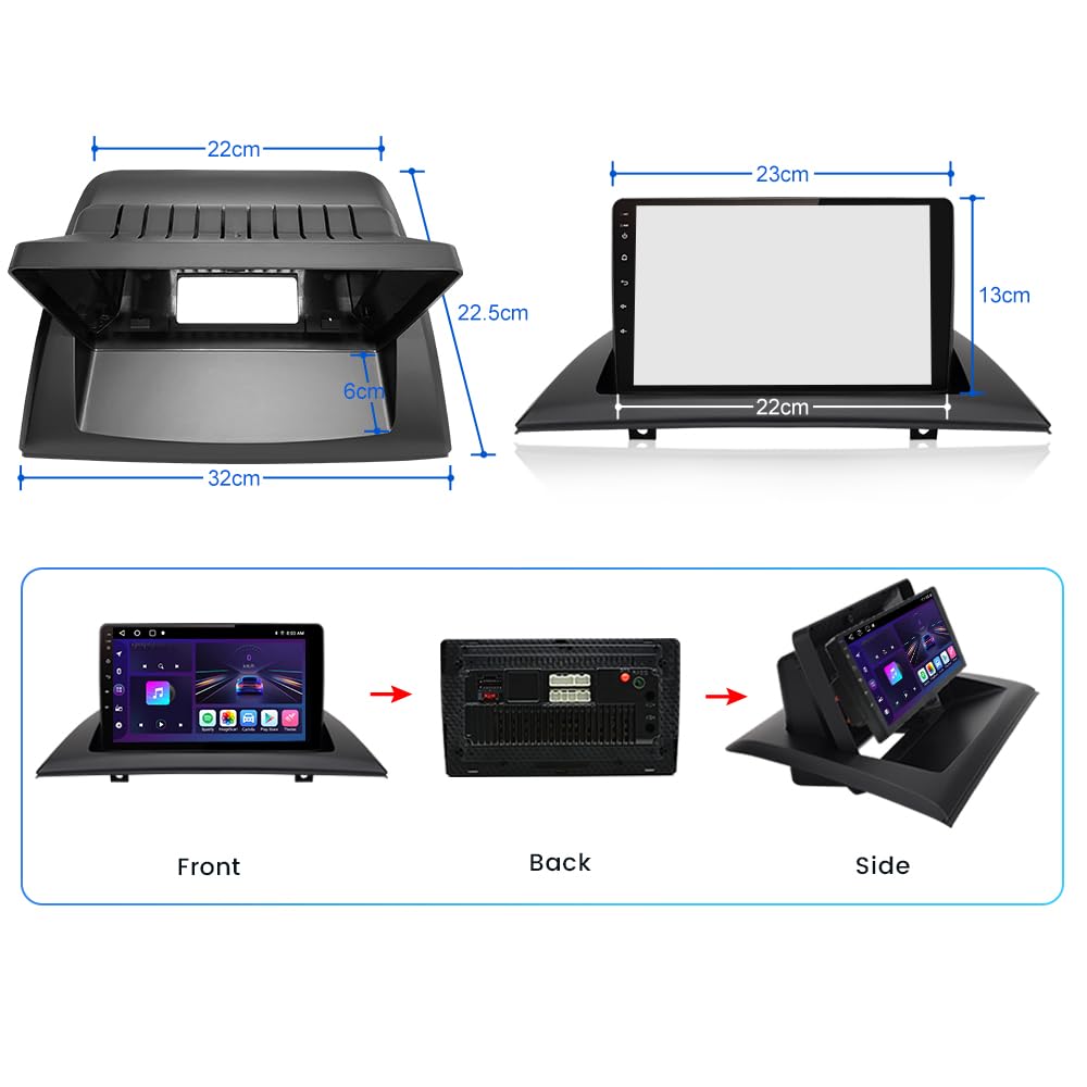 BMW X3 E83 Android 13 Car Stereo (2004-2012) - 2GB RAM 32GB ROM, Apple CarPlay & Android Auto, GPS Navigation, Bluetooth, WiFi, FM Radio | Perfect for Music Streaming, Hands-Free Calls & Road Trips