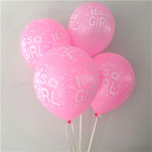 10Pcs Blue & Pink Latex Balloons for Baby Shower, Wedding & Birthday Party Decorations - It's a Boy & Girl Gender Reveal Balloons (Pink) - Perfect for Nursery Decor, Gender Reveal Parties & Celebrations