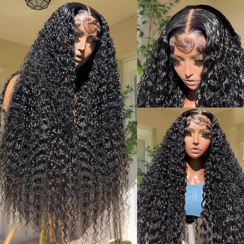 Eullair 5x5 HD Lace Closure Human Hair Wig for Women - 10-30 Inches Natural Straight/Curly/Wavy Hair - Invisible Lace Front Wig for Daily Wear & Special Occasions