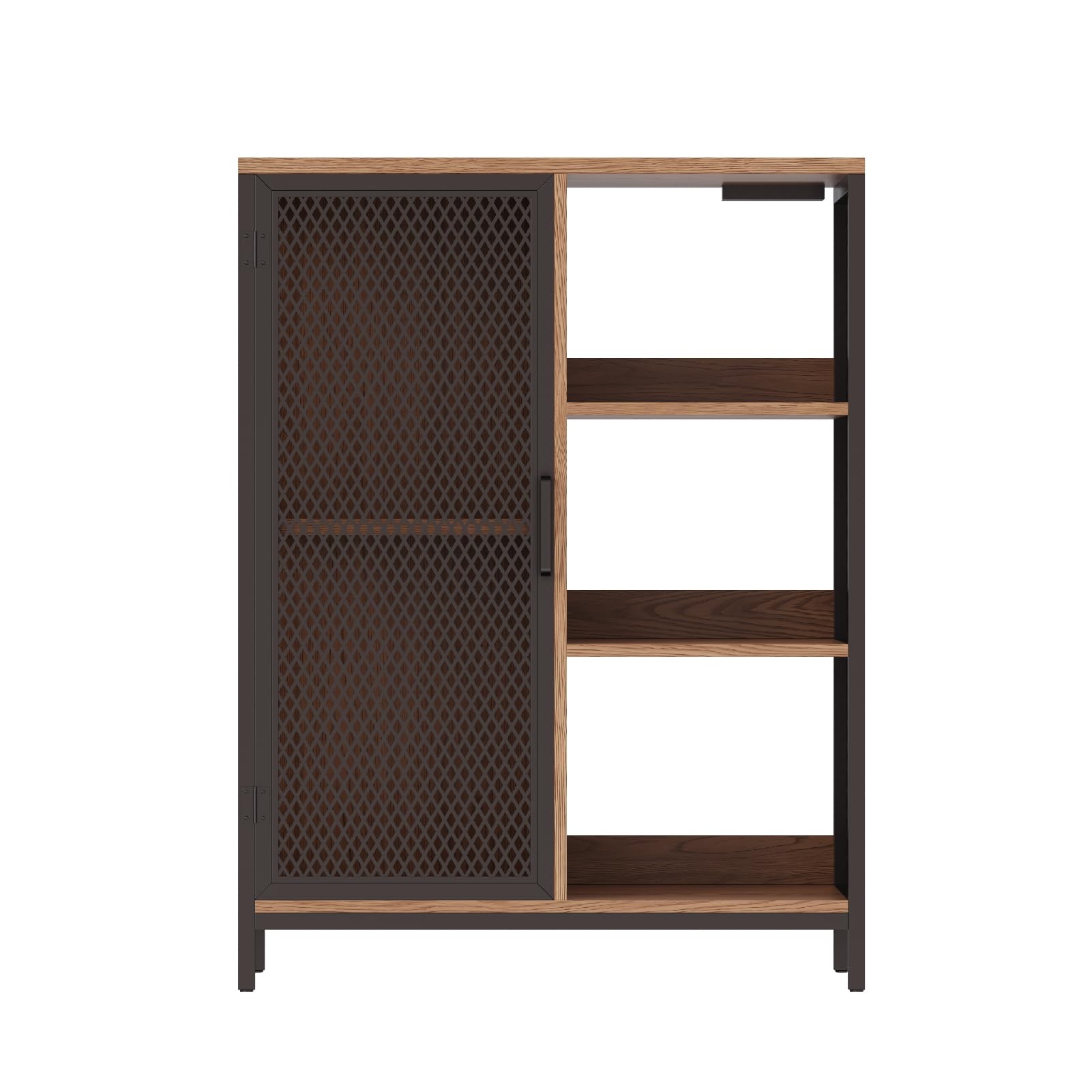 Redlife LED Mini Bar Cabinet with Storage - Modern Home Liquor Cabinet, Coffee Bar & Buffet Storage for Kitchen, Living Room, or Dining Room - Perfect for Entertaining Guests & Organizing Drinks
