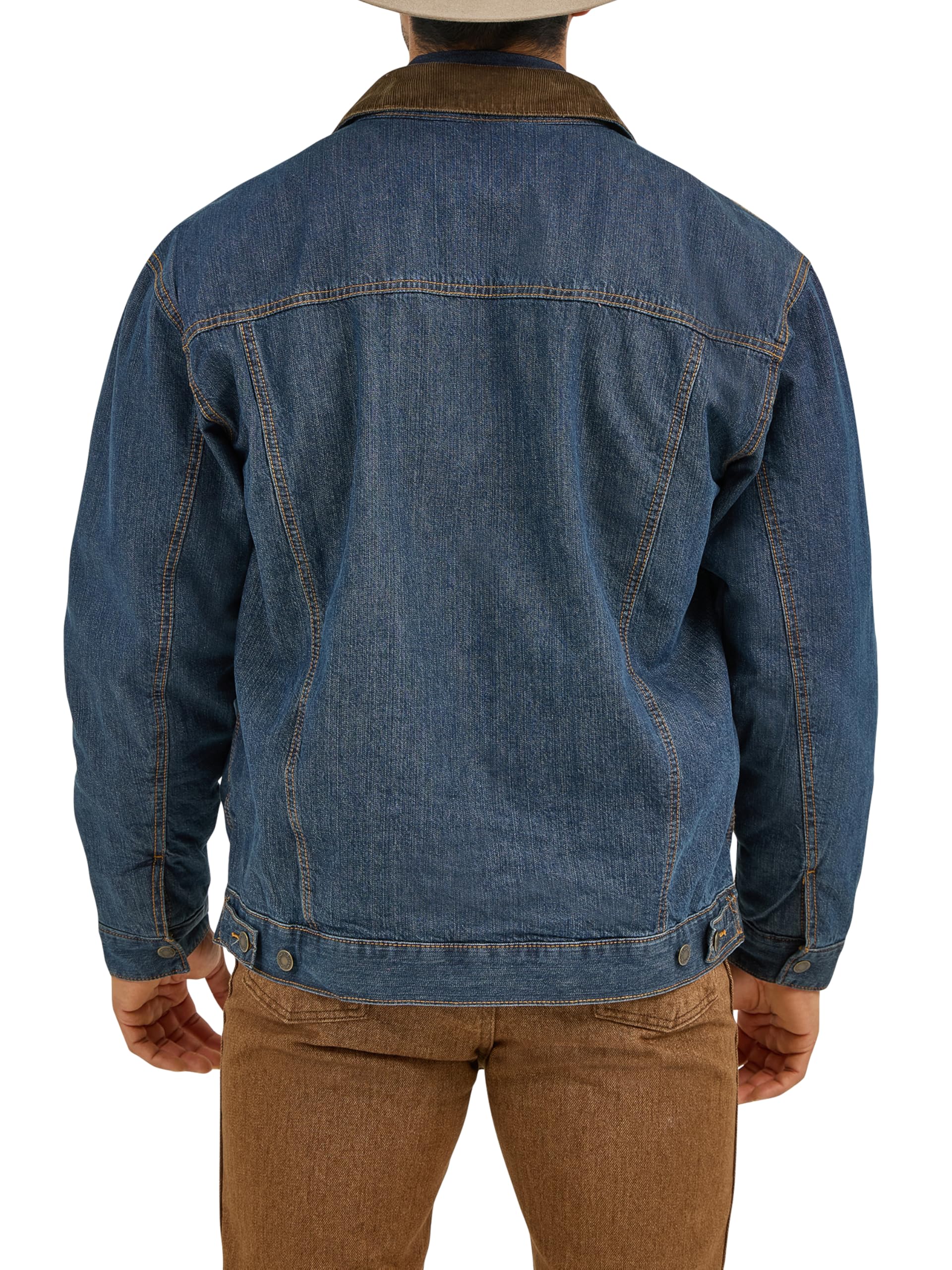 Wrangler Men's Cowboy Cut Western Lined Denim Jacket - Classic Workwear for Ranch, Rodeo & Outdoor Adventures
