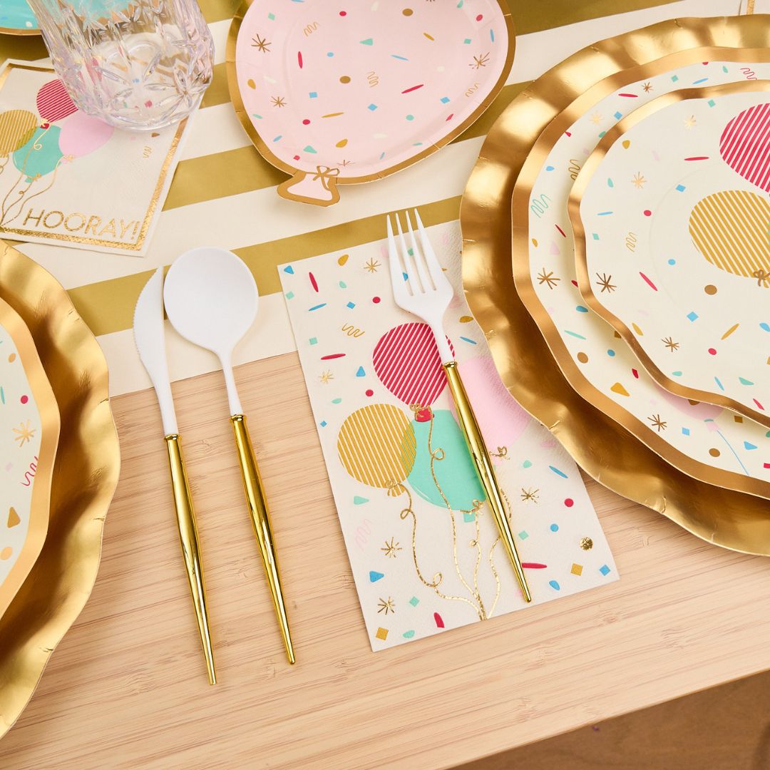 Elegant Party Table Setting Kit - Premium Dinnerware & Decor for Celebrations, Weddings & Holidays | Perfect for Home, Events & Special Occasions