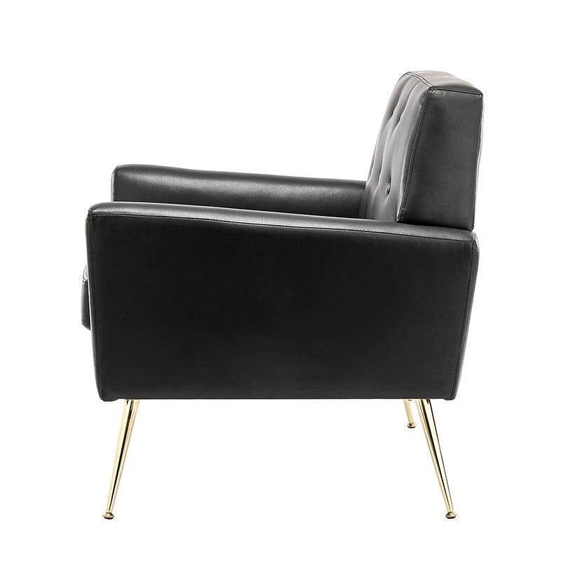 Raelynn Vegan Leather Armchair - Modern PU Leather Lounge Chair for Living Room, Office & Bedroom - Eco-Friendly Faux Leather Accent Chair for Home Decor