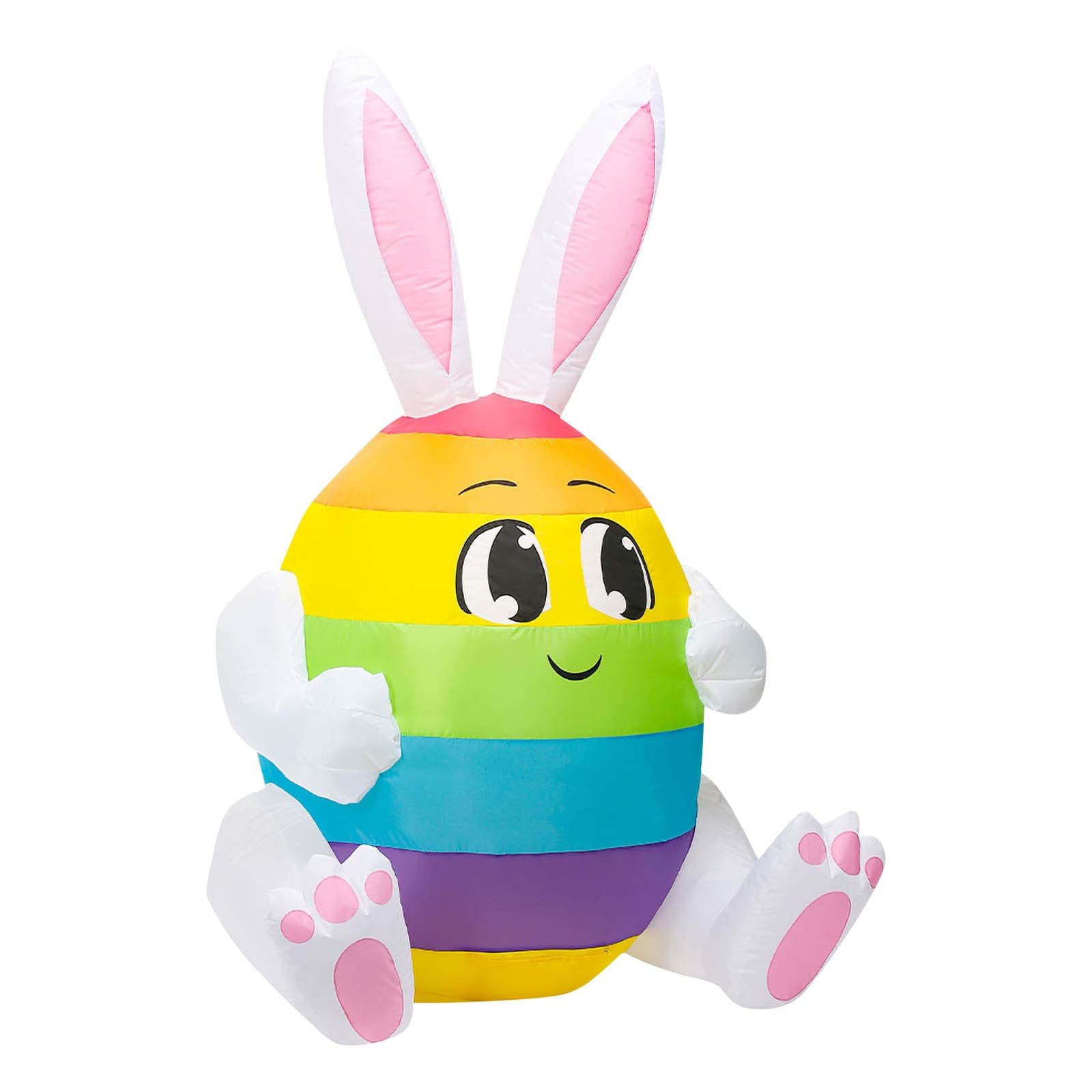 Easter Inflatable Bunny & Colorful Eggs Outdoor Decorations - Happy Easter Yard, Lawn & Garden Decor for Family Holiday Party | Perfect for Spring Celebrations, Backyard Parties & Easter Egg Hunts