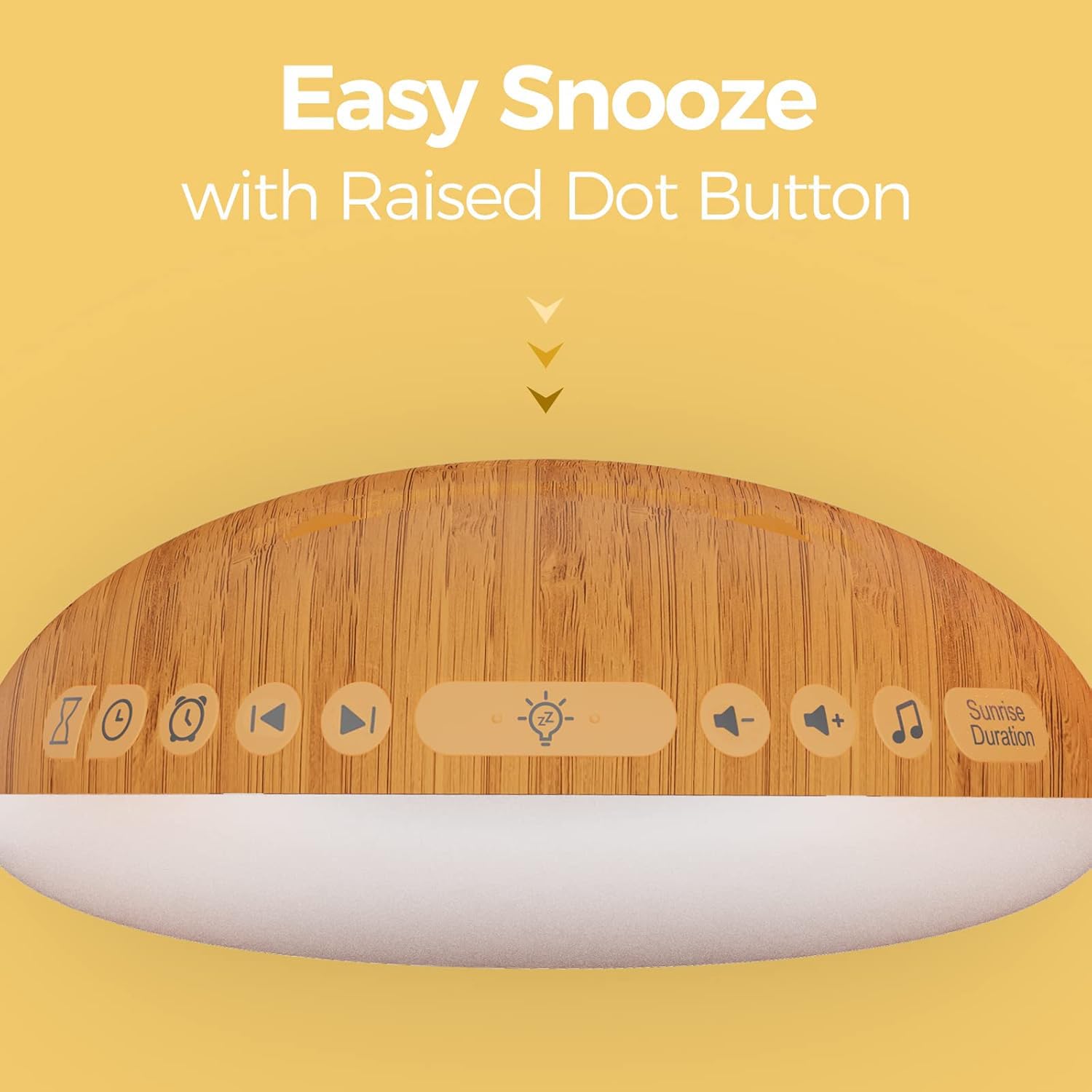 REACHER Wood Grain Sunrise Alarm Clock & Sound Machine with Nightlight - Digital Dimmable Bedroom Clock, 26 Soothing Sleep Sounds & White Noise for Babies, Adults & Kids - Perfect for Gentle Wake-Ups, Nursery, Office & Meditation Rooms