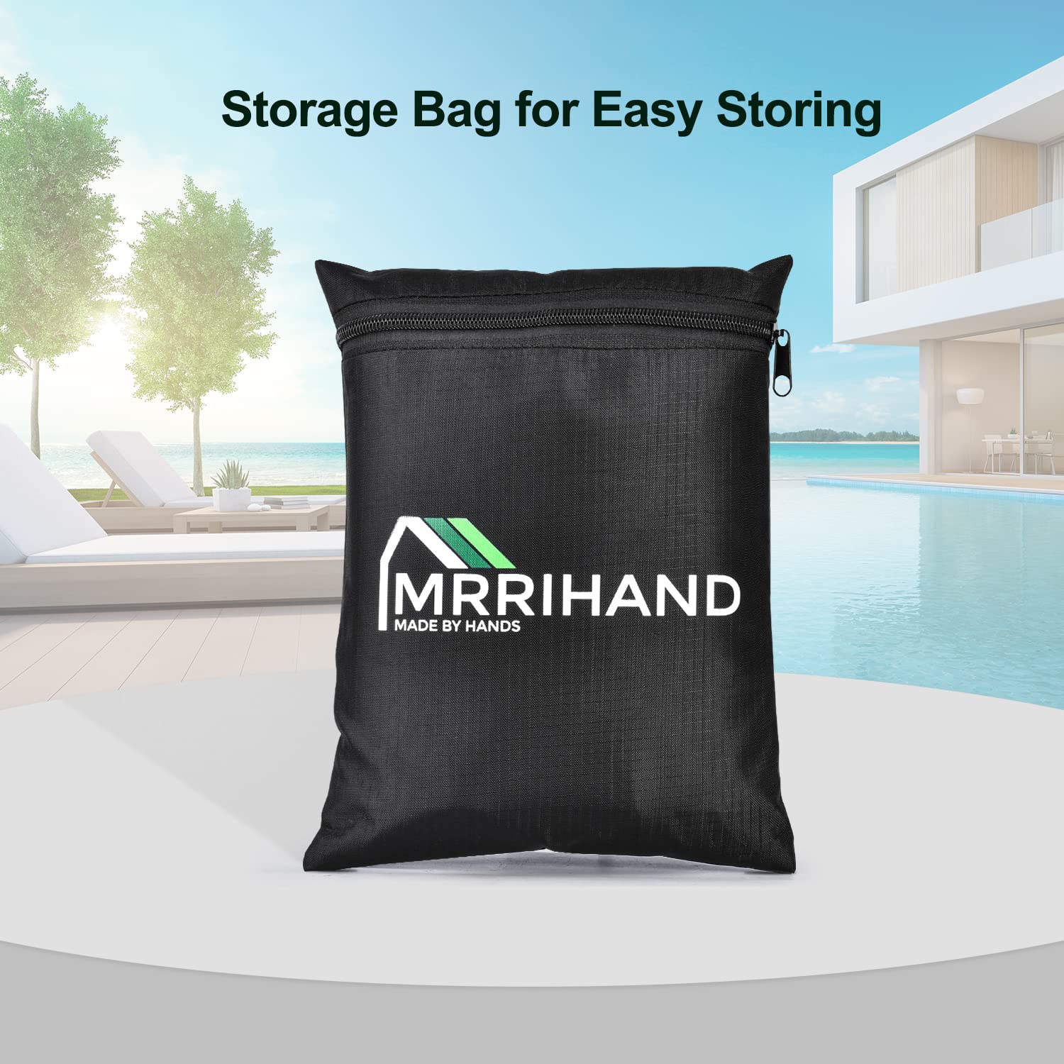 Mrrihand Pool Cleaner Caddy Cover - Thick Black Fabric with Handle & Air Vent for Dolphin Robotic Pool Cleaners - Perfect for Storage & Protection During Pool Maintenance